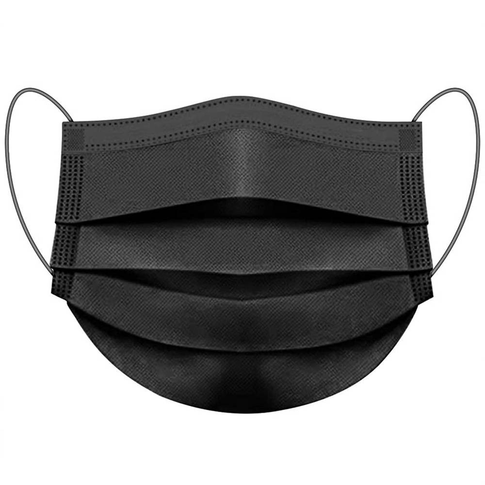 3-layer face mask black 50 pieces