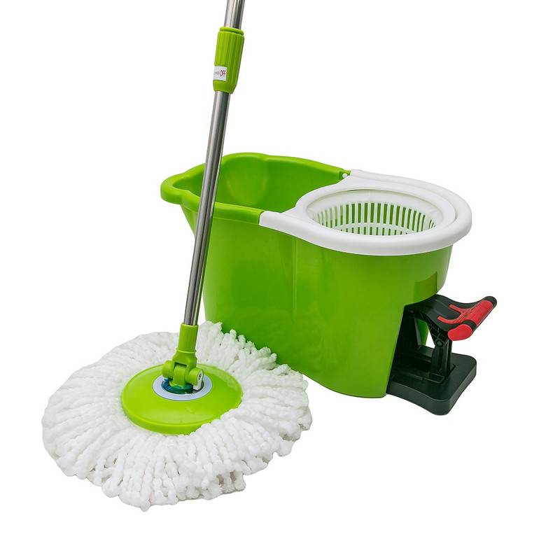 Magic 360-degree rotating microfiber mop with foot pedal