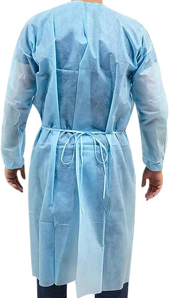 Isolation gown, blue, 10 pieces