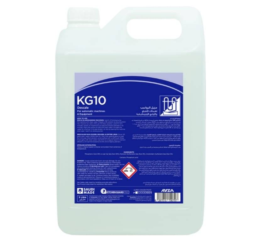 رضا هايجين مزيل الرواسب لغسالات الاطباق والاواني الاوتوماتيكية 5 لتر KG10