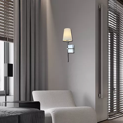 إضاءة ابليك حائط مودرن مفرد فضي E14*1L