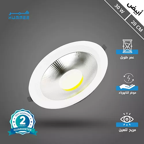 كشاف سبوت لايت مانع للتوهج اسود لون الانارة ابيض 10 سم 12 واط