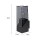 فانوس جداري اسود مع رمادي E27 مفرد