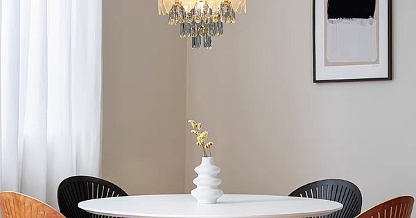 نجف مودرن ذهبي E14*5L قطر 400 ملم