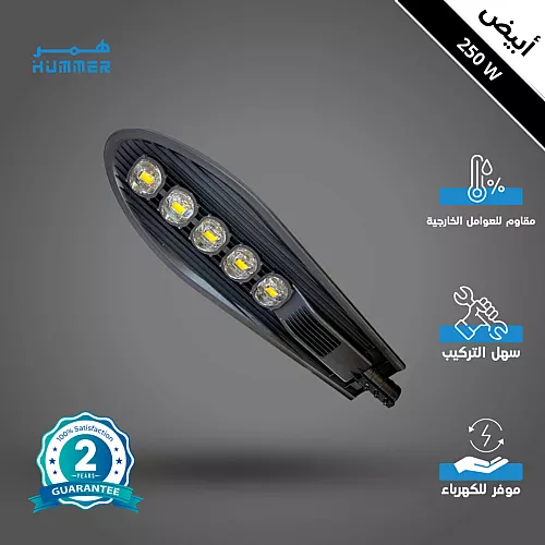 كشاف خارجي لون الانارة ابيض مع خلية حساس ضوء 6 عدسات 300 واط