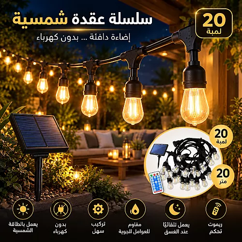 أضئ لياليك الساحرة : فانوس الزينة يعمل بالطاقة الشمسية الأنيق للحدائق والشرفات