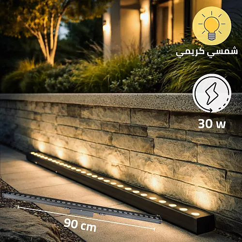 إضاءة حائط مودرن اسود لون الانارة 3اضاءات 12 واط قطر 600 ملم