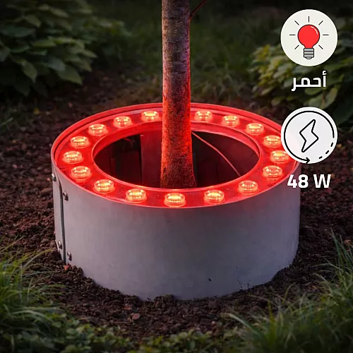 كشاف دفن ارضي غاطس 520 ملم مسطرة 12 عدسات لون الانارة اصفر 24 واط توفل