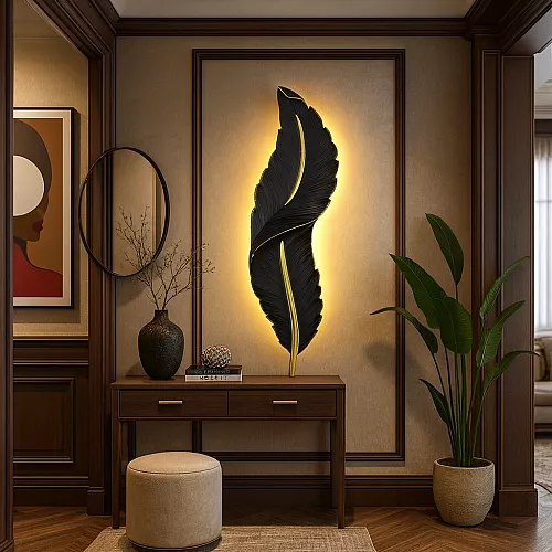 إضاءة جدارية مفرد اسود + طربوش ابيض E14*1