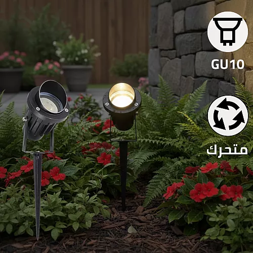 ابليك يعمل بالبطارية اسود لون الانارة 3 إضاءات 3واط