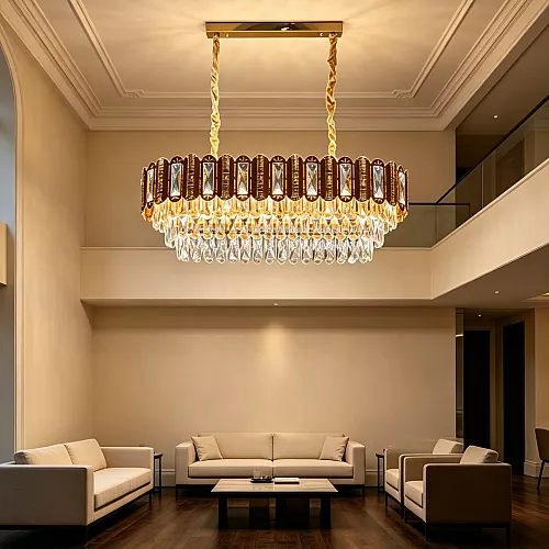 علاقي مودرن ذهبي E14*5 مقاس 400 ملم