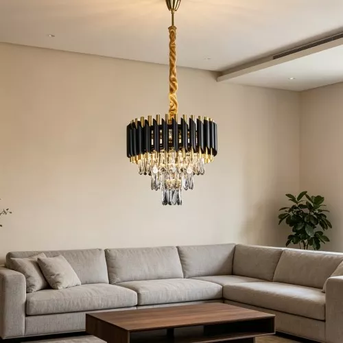 علاقي مودرن اسود+ذهبي E14*15