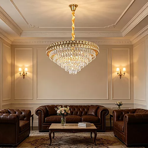 علاقي مودرن ذهبي E14*9 مقاس 600 ملم