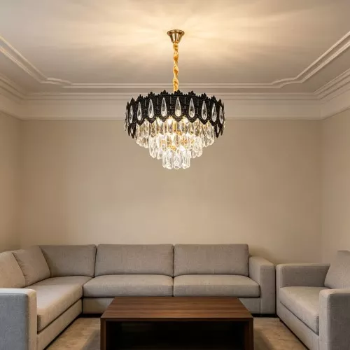 علاقي مودرن ذهبي E14*9 مقاس 600 ملم