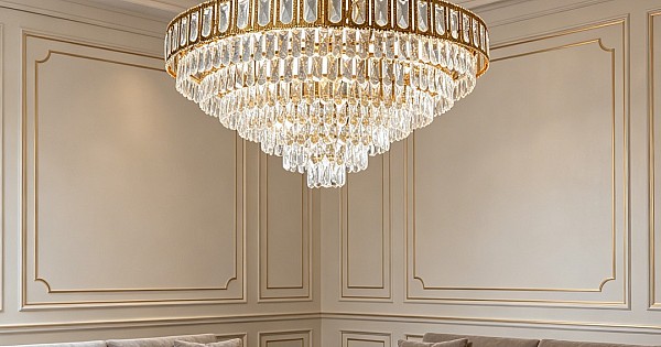 علاقي مودرن ذهبي E14*22 قطر 100 سم
