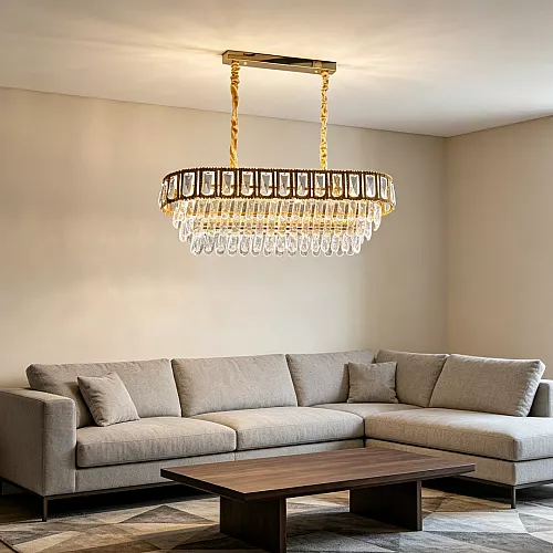 نجف مودرن ذهبي E14*10 مقاس 800*300 ملم