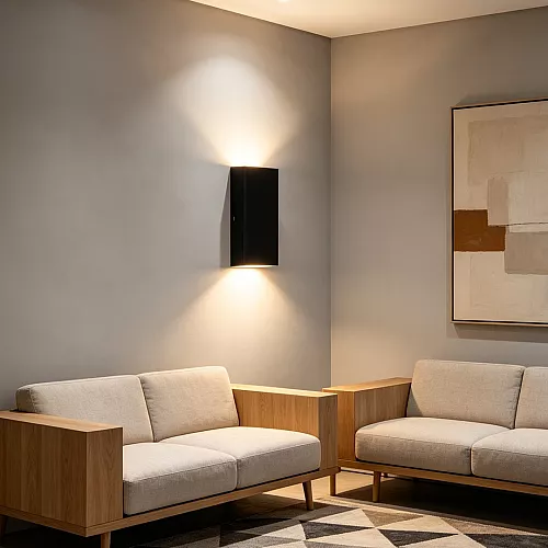 إضاءة جدارية مودرن اسود E14*1