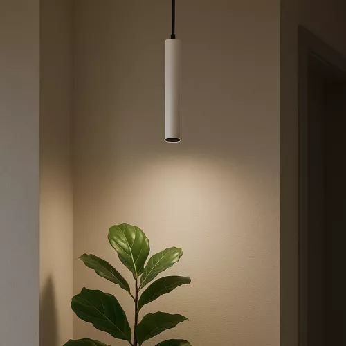 سلندر علاقي اسطواني طويل مفرد ابيض + اسود قطر 60*300 ملم لمبة نوع GU10