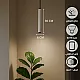 سلندر علاقي اسطواني طويل مفرد ابيض + اسود قطر 60*300 ملم لمبة نوع GU10