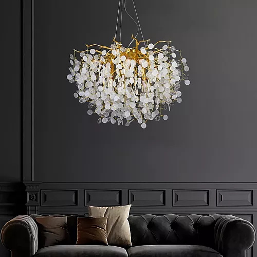 ابليك حائط جداري مودرن فضي مع رمادي مع شفاف ثنائي E14*2L