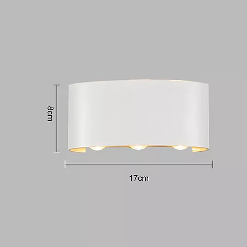 جداري بوابة خارجي ابيض لون الانارة اصفر مجوز 6 عين LED