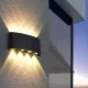 جداري بوابة همر خارجي اسود لون الانارة اصفر رباعي 8عين LED بلاستيك