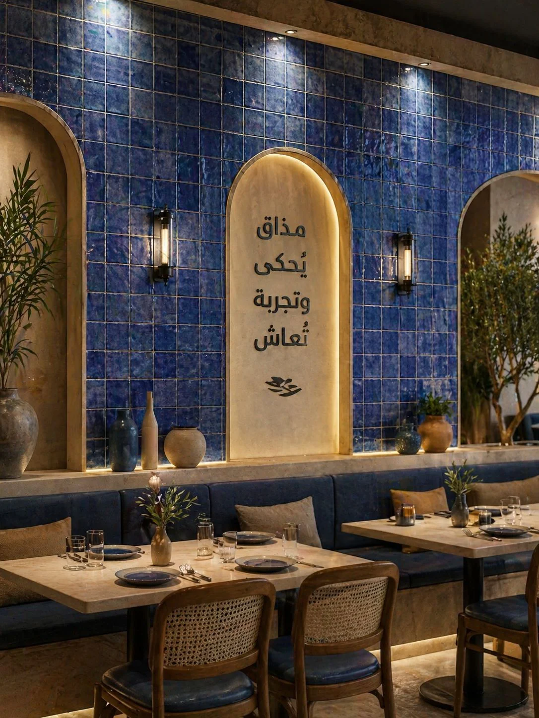 بلو كابري | بورسلان بمظهر معدني ازرق ايطالي