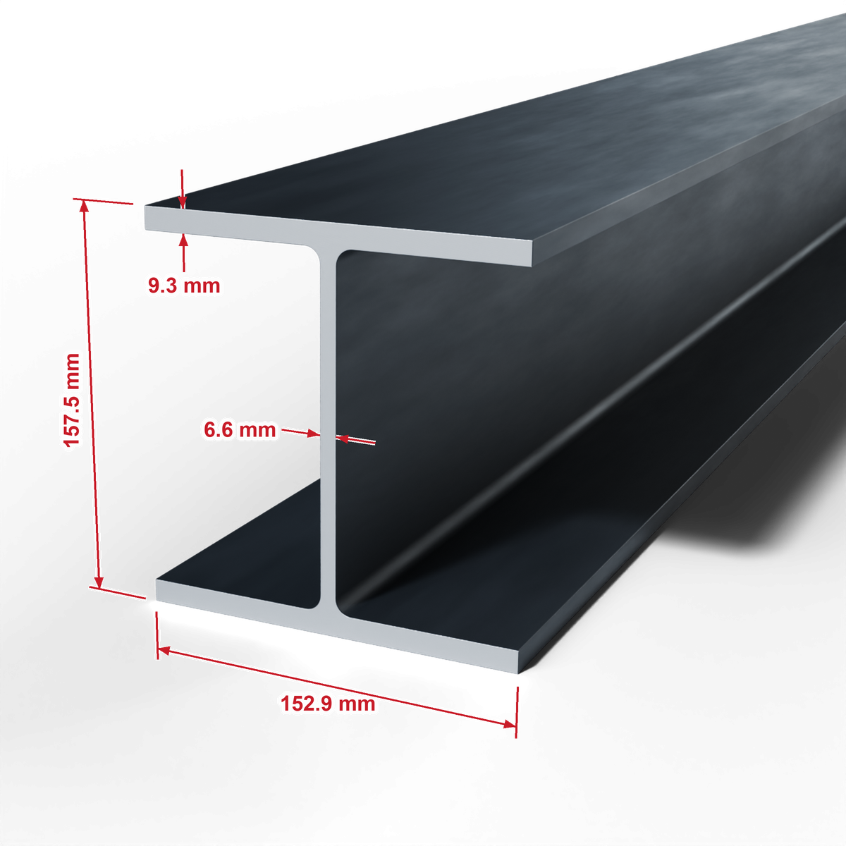جسور حديدية واسعة الحواف ASTM A992 مقاس 157.5×152.9×6000 مم