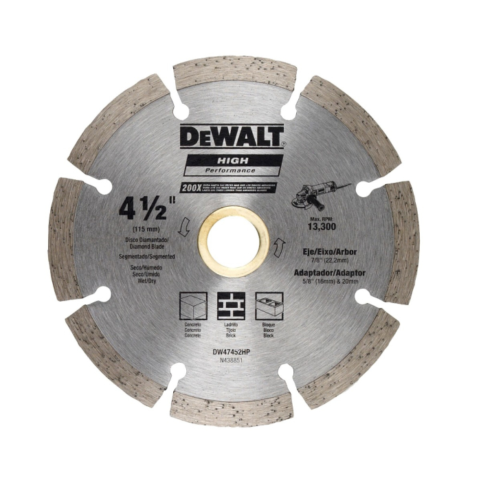 أقراص قص ماسيه ديوالت (القطر (مم): 115 - مميزات: Tile Cutting - مقاس اللقمة: 22.2)