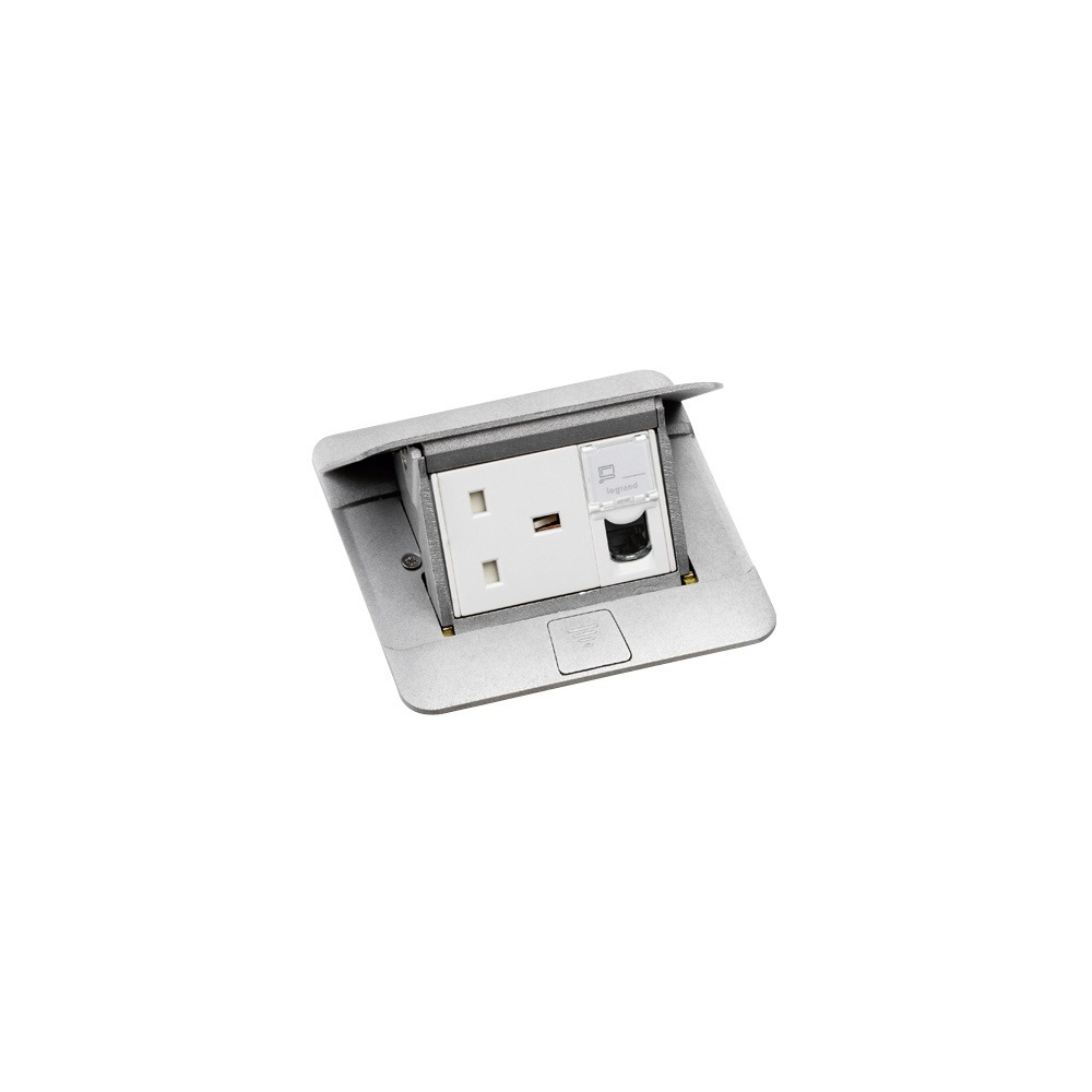 علب أرضية منبثقة من ليجراند (اللون: Aluminium - module_capacity: 3 Modules)