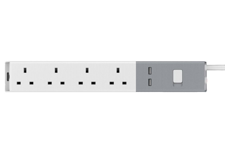 توصيلة كهرباء هيونداي 4 منافذ 3 متر | مقاومة للحريق 13A (مميزات: Without USB)