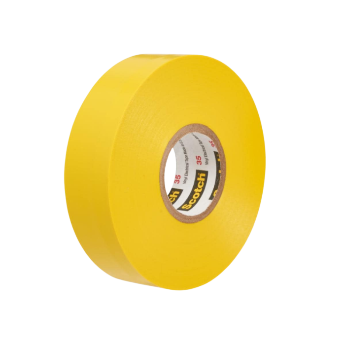 شريط عزل كهربائي فينيل للتكويد اللوني سكوتش 35 (اللون: Yellow)