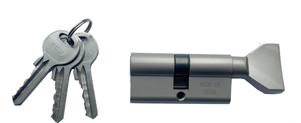قلب كالون باب، دورة مياة | TERA  - 65 mm  - Knop /  NO  KEYS - NICKLE