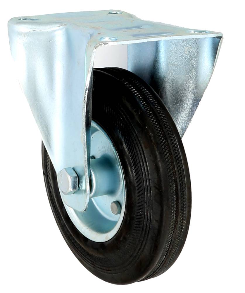 عجلة ثابتة - 80 mm - فضي- اسود