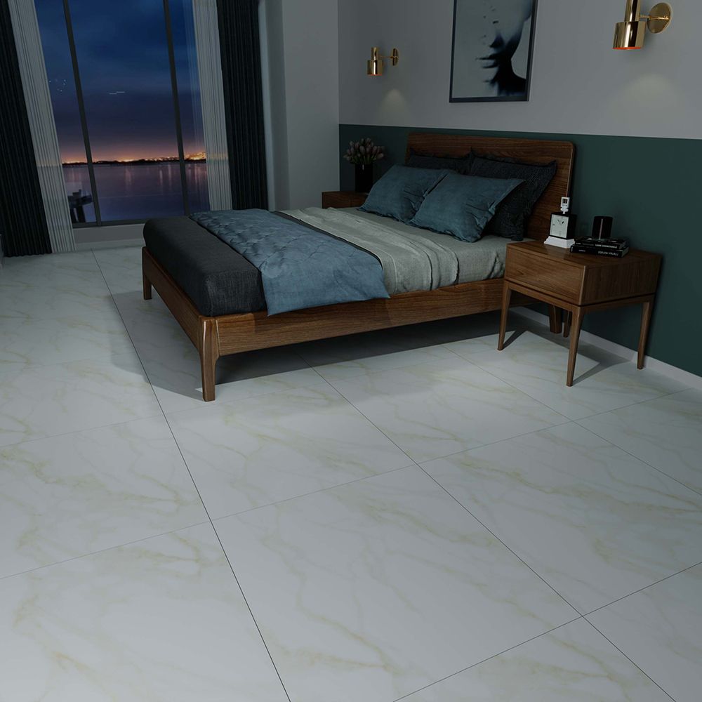 بلاط أرضيات 60×60×1.0 سم بيج فاتح لامع – موديل FT 250-9824