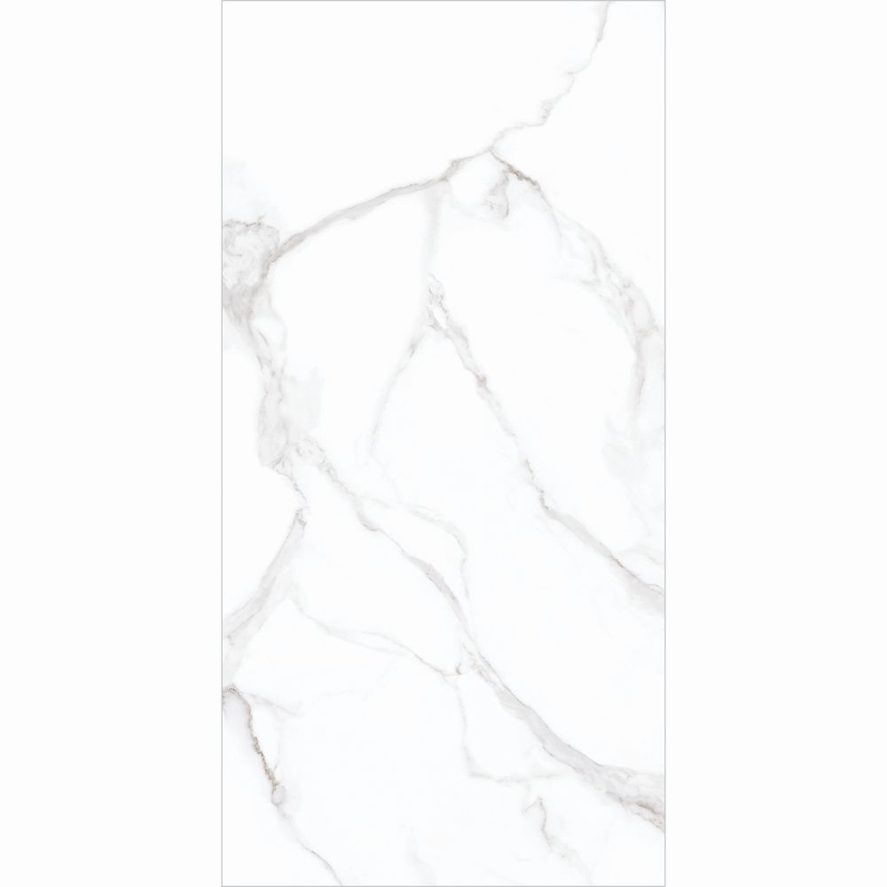 بلاط أرضيات بورسلان 60×120×1.0 سم - أبيض رخامي لامع – موديل GPP 251-14442