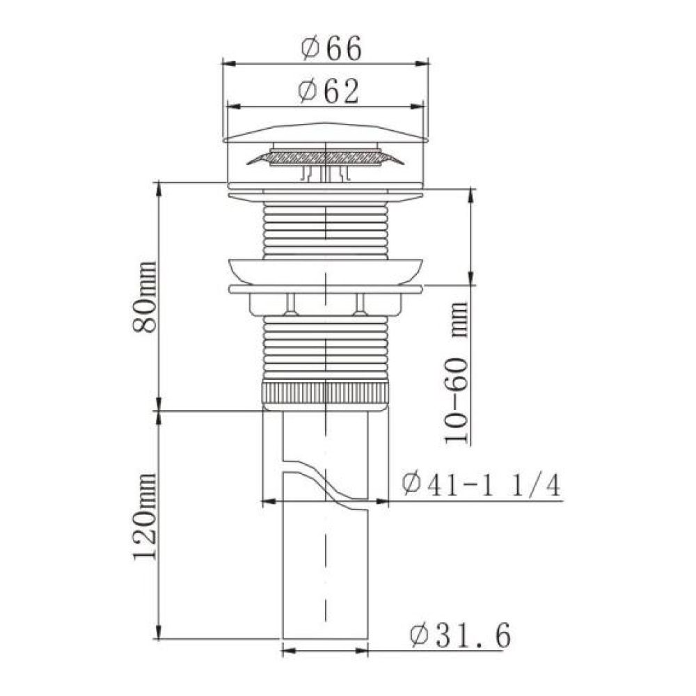 مصفاة مغسلة 1 1/4" نحاس