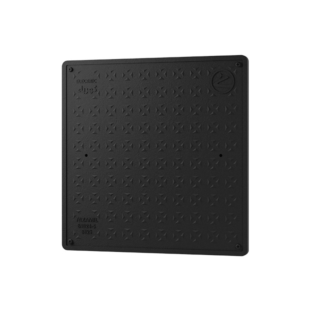 غطاء الزامل فتحات أرضية  متين بدون فتحه SMC مقاس داخلي 60×60 سم - اطار 70x70