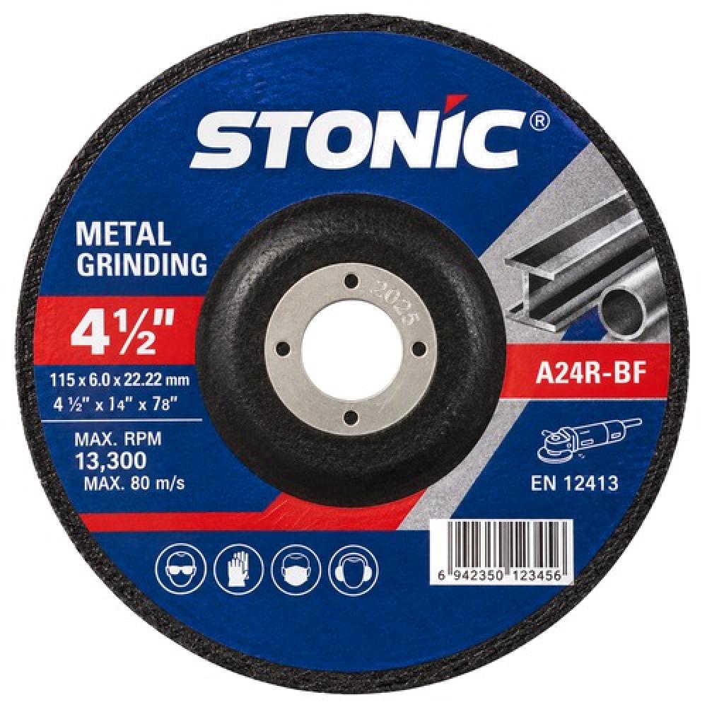 ديسك جلخ حديد STONIC مقاس 4.5 بوصة – 115 × 6.0 × 22.22 مم