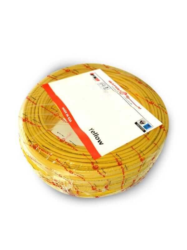 سلك نحاس من بحرة - طول اللفة 500 قدم - 450/750 فولت - AWG/THNN-AWG12/PVC - اصفر