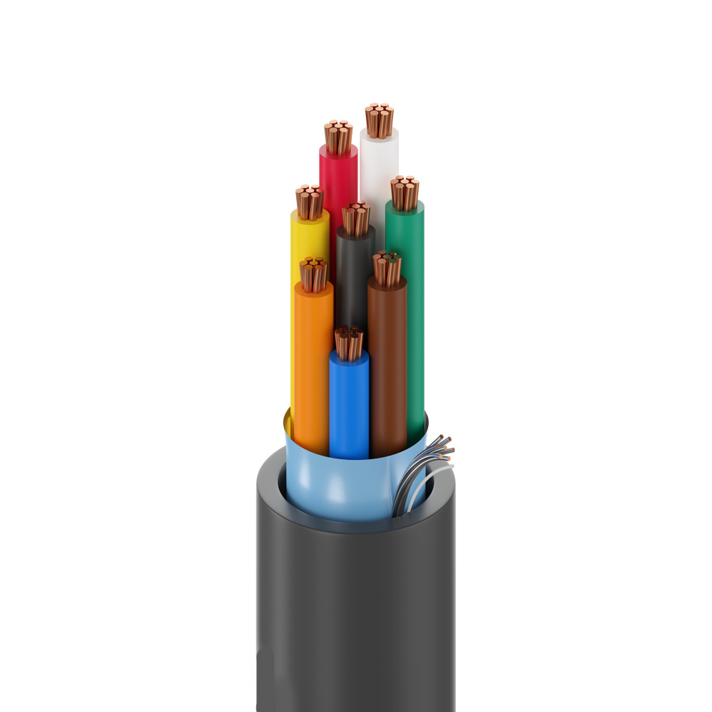 كابل صوت و انظمة حريق  5306FE 0081000 من بلدن - عدد 8 خط - 305 متر/اللفة - مقاس 18 AWG - رمادي