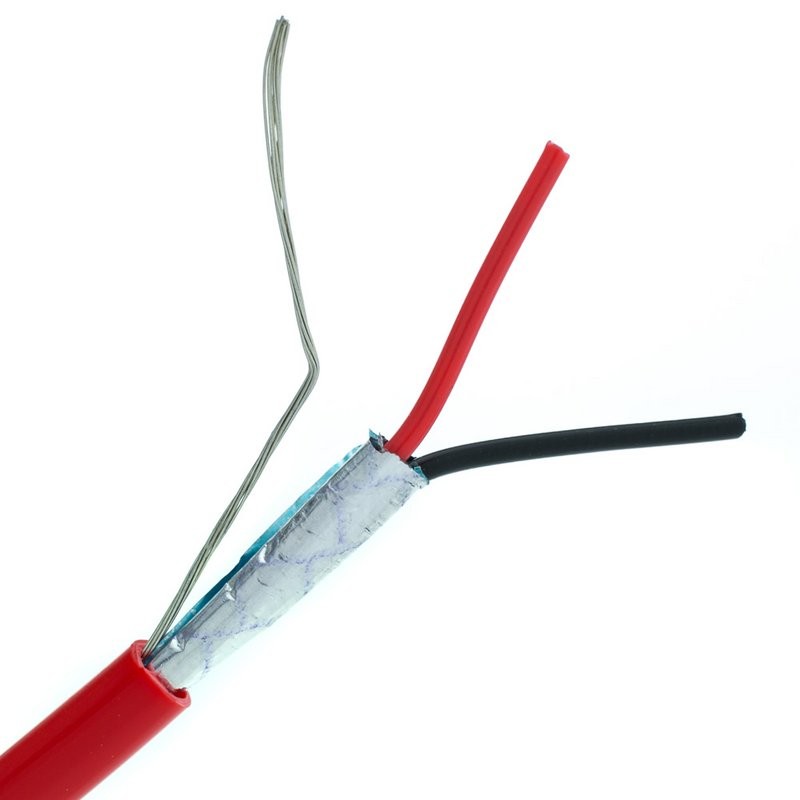 كابل أنذار حريق AWG معزول من مسك - مقاس 2×14