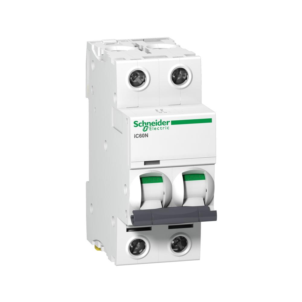 قاطع فرعي من شنايدر - 2 بول - 20 امبير - Acti9 iC60N Disbo MCB, C Curve - A9F44220