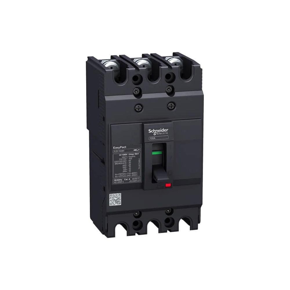 قاطع رئيسي ثلاثي القطب من شنايدر - 80 امبير - Easypact EZC100N3080،TMD