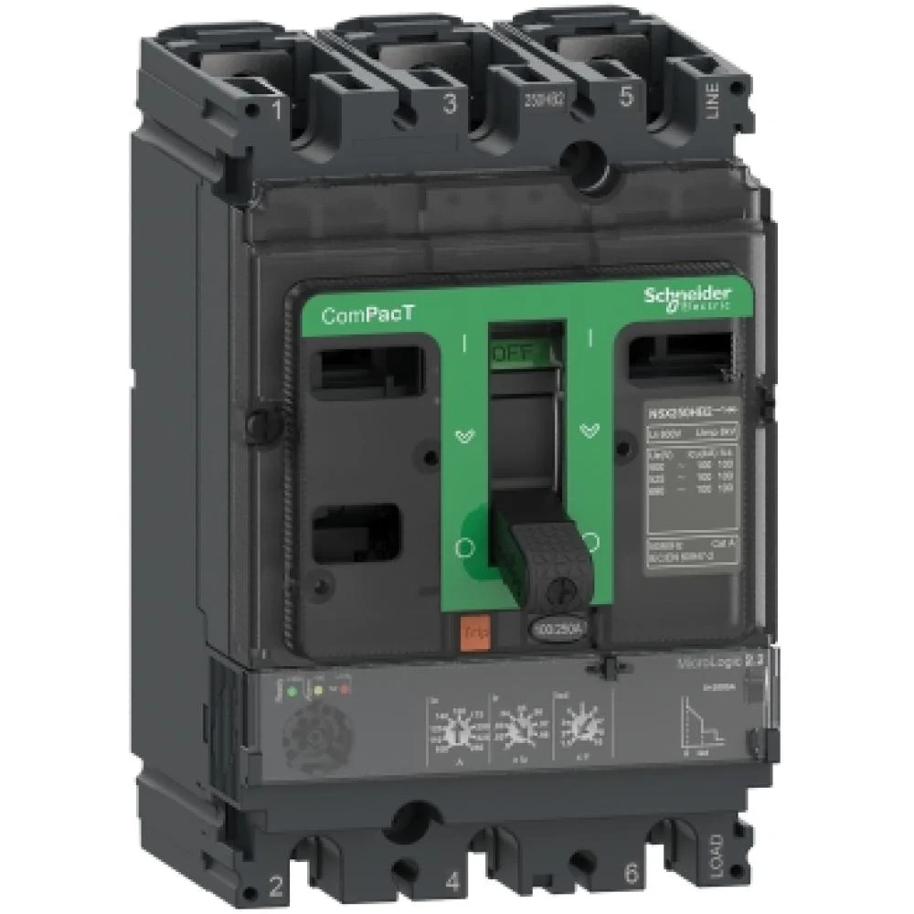 قاطع تيار كهربائي ثلاثس الاقطار 100 امبير من شنايدر - C10F32D100
