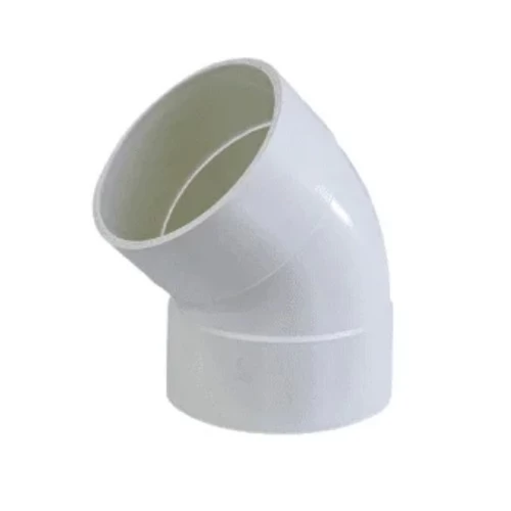 كوع زاوية UPVC نامات 6 بوصه، ضغط 40 من نيبرو بلاست - أبيض