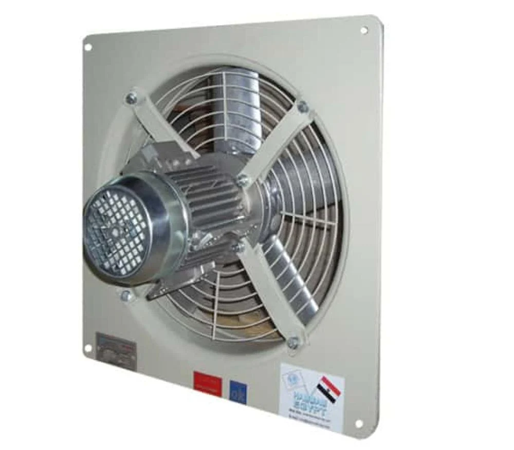 مروحة شفط جدارية محورية AW 404 من Hammam – تدفق هواء 2000 CFM – محرك أوروبي 460 فولت، 3 فاز، IP55، Class F