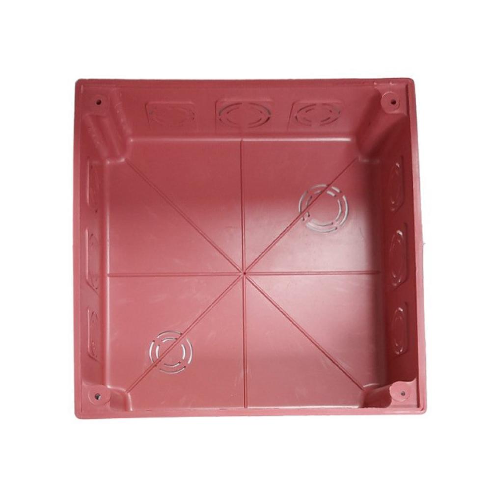 قسام كهرباء بلاستيك مع غطاء - مقاس 20x20 سم - أحمر