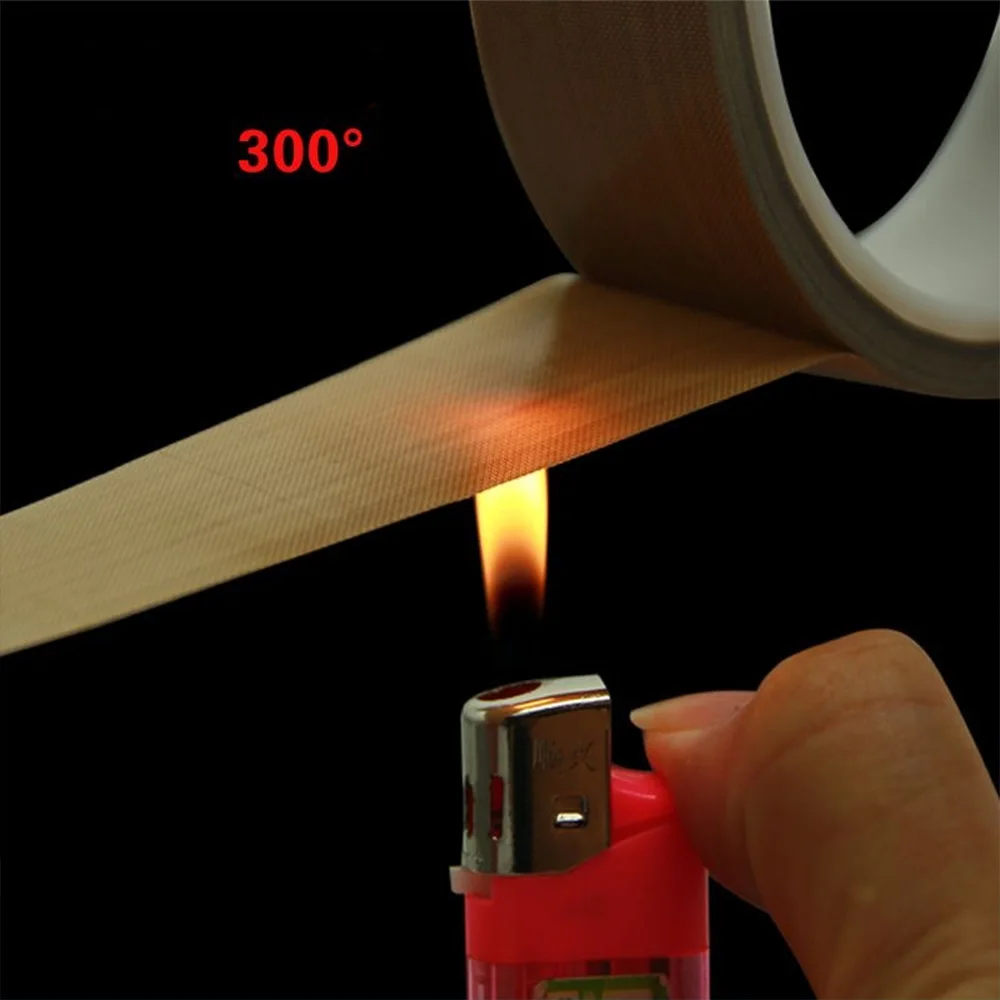 شريط PTFE زجاجي مطلي 10م مقاوم للحرارة لآلات التفريغ