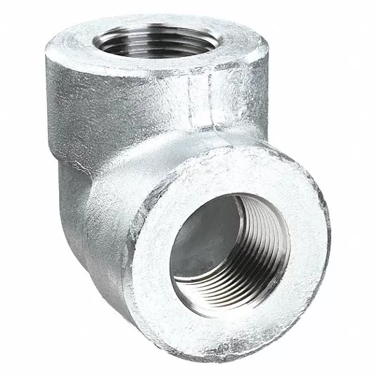 جرينجر ابروفد كوع 90 درجة, من الفولاذ المطروق,حجم الأنبوب 1 × 1 بوصة, NPT x NPT, الفئة 3000 1MPC7